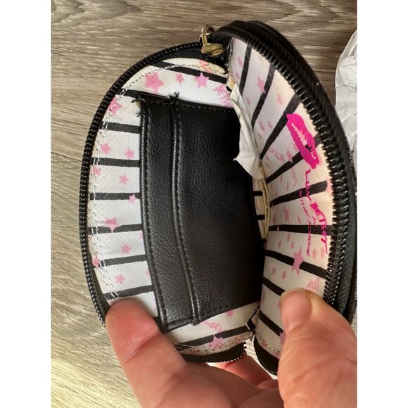 LUV BETSEY By Betsey Johnson Black and White Cat Purse/Wristlet - Picture 13 of 15